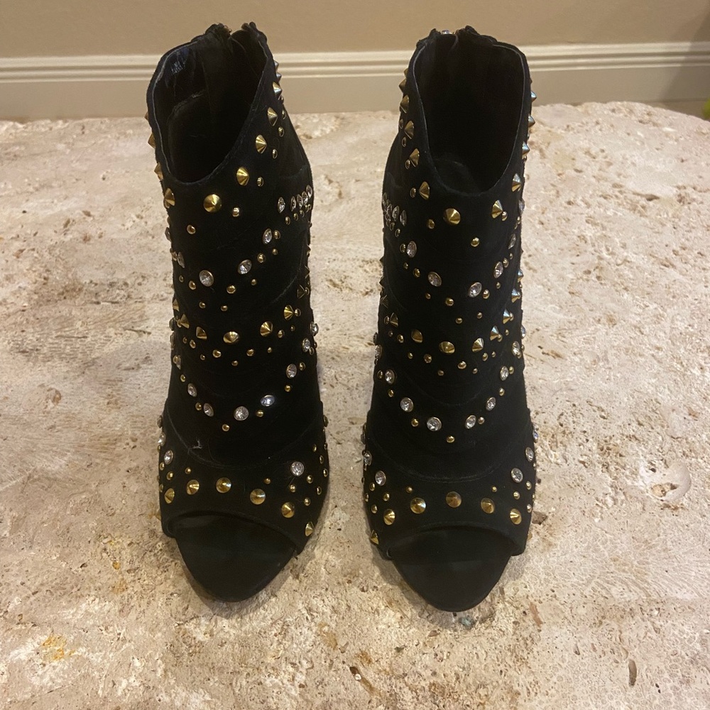 Bebe open toe booties.  Hardly worn-too small for me.